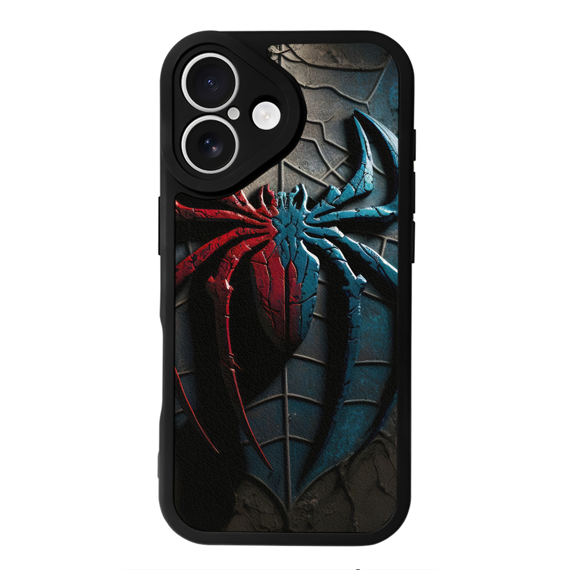 （画像用） Spider Man スパイダーマン 【iPhone 16シリーズ対応】シリコンスマホケース（レザー調） 材質：シリコン